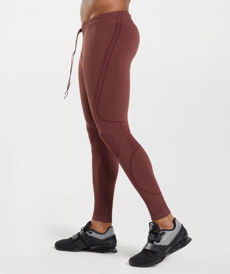 Legginsy Gymshark 315 Seamless Męskie Bordowe | PL 685RGV